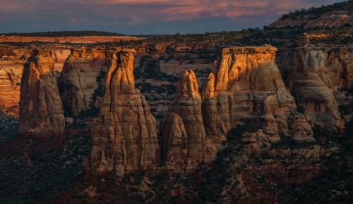 Last light in Colorado National Monument, Colorado