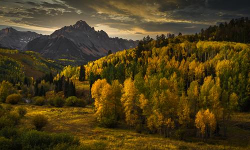 Sunrise in the Sneffels Range, Colorado